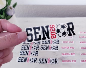 Personalized Soccer Team Decal, Soccer Team Gift Decal, Soccer Senior Night 2026 Decal, Soccer Senior Night 2026 Decal Gift, Graduation Gift