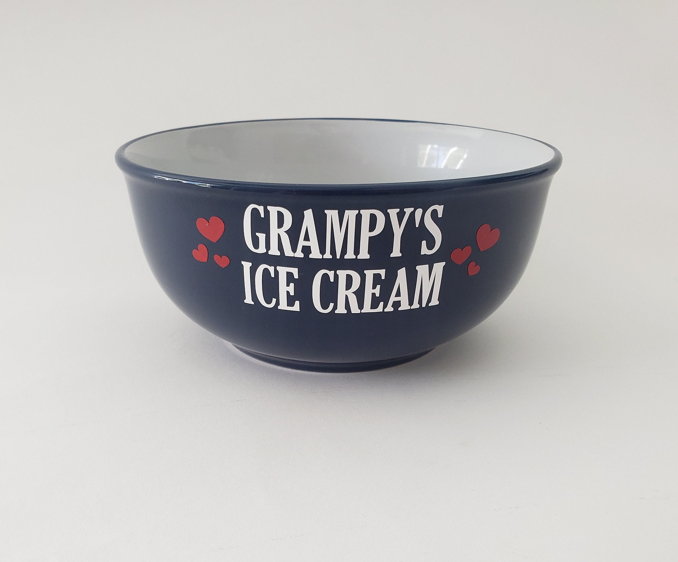 Dad's Ice Cream Bowl Grandpa's Ice Cream Bowl Ice Etsy