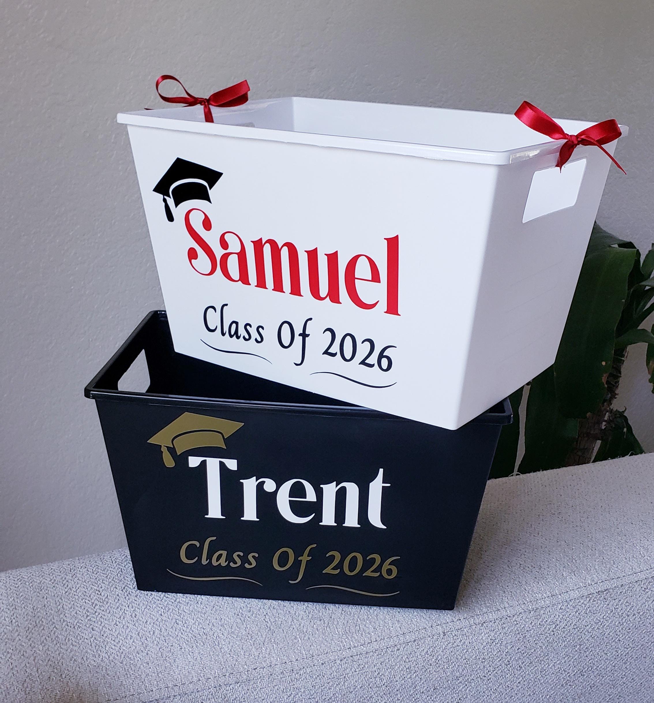 Custom High School Graduation Bucket Gift, Personalized Class of 2026 ...