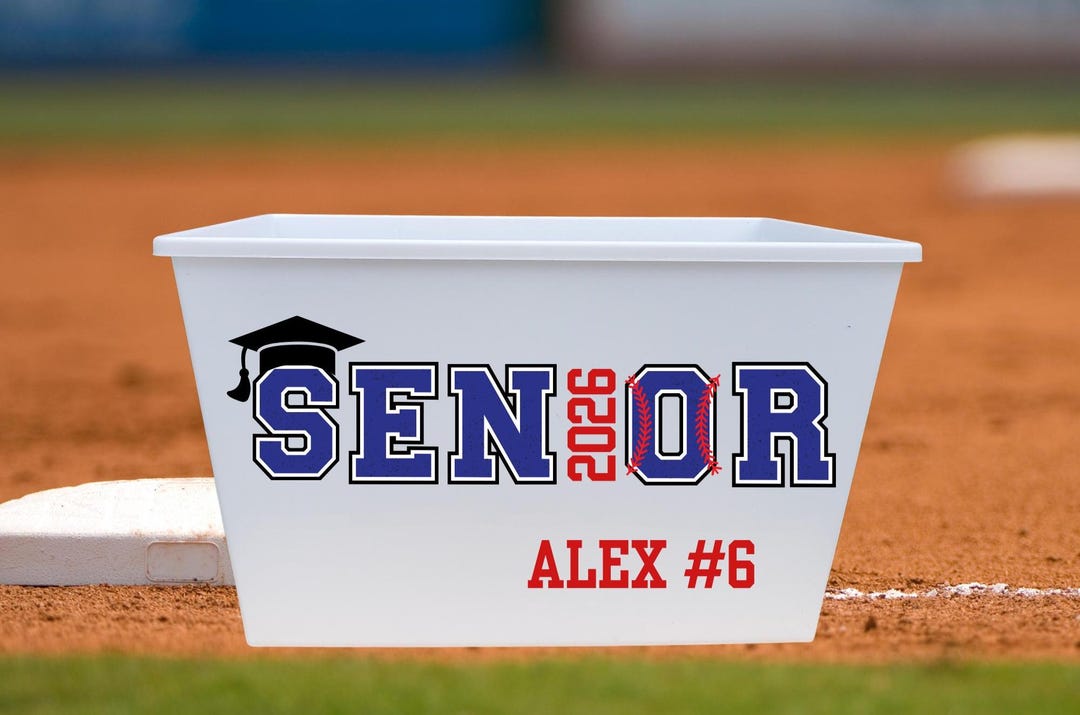 Personalized Baseball Buckets for Seniors, Custom Team Name Baseball ...
