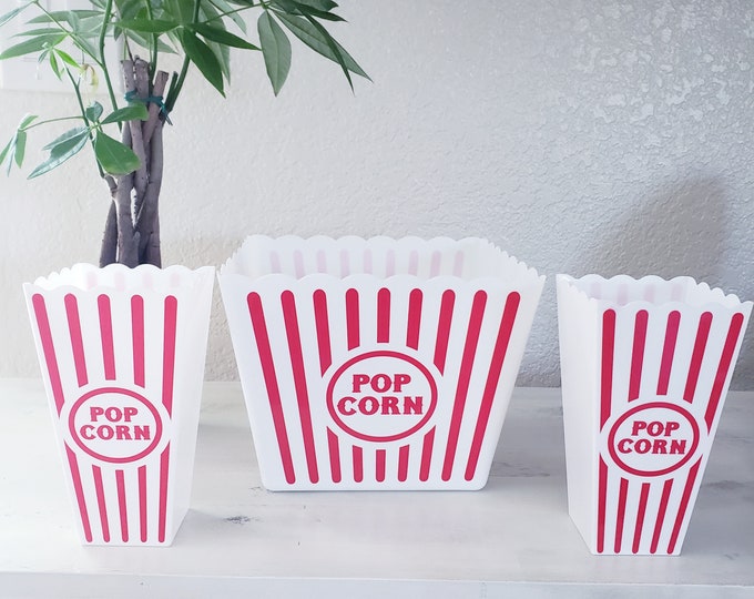 Personalized Popcorn Tub Custom Popcorn Tub Party Favor Custom Popcorn Bowl Birthday Teacher Gift, Popcorn Custom Popcorn Bowl Movie Night