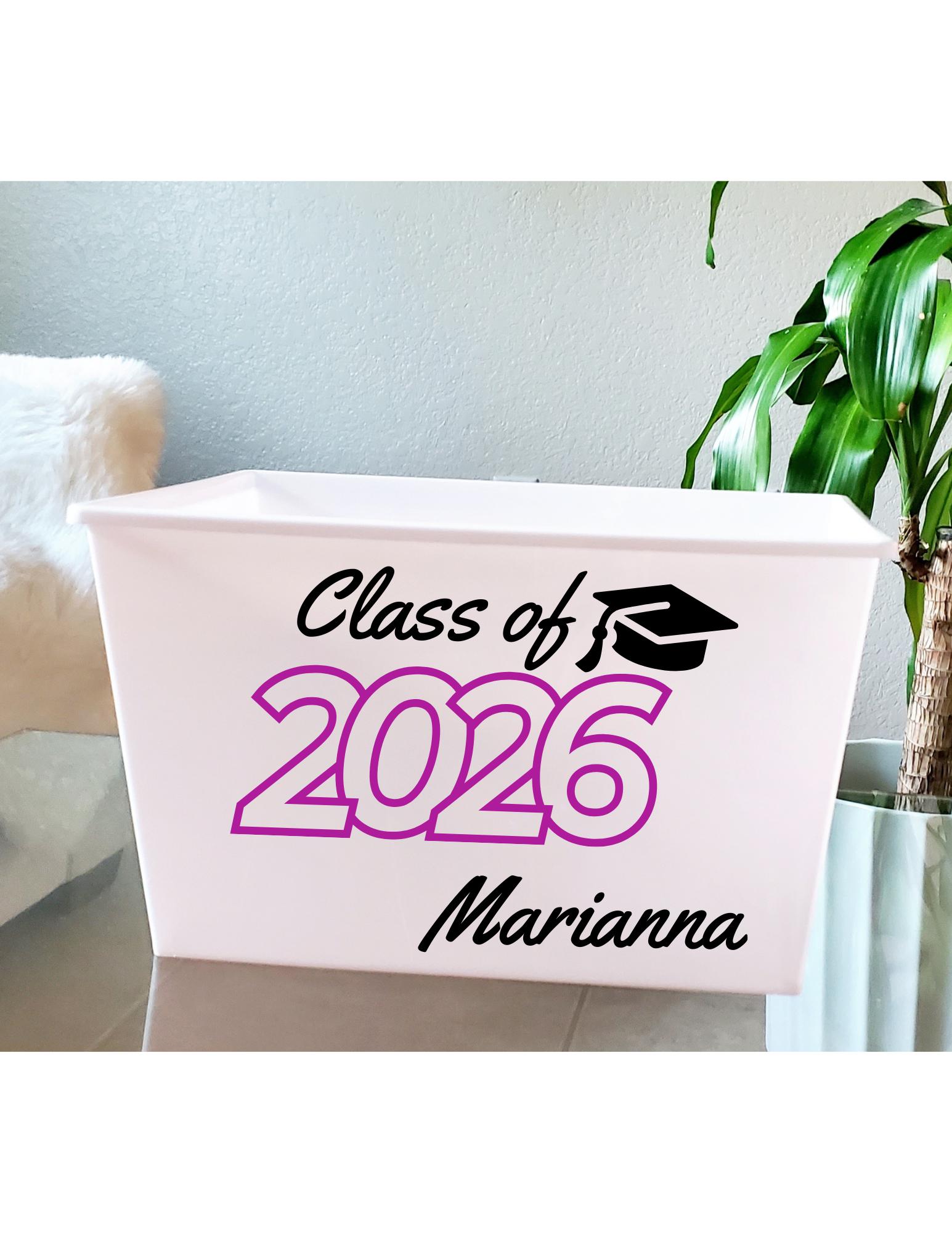 Personalized Graduation Name Bucket Class of 2026, Custom High School ...