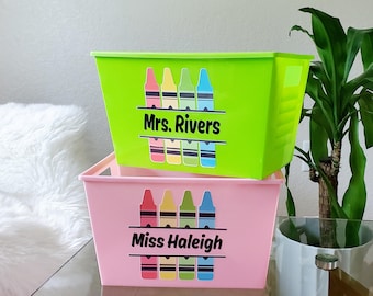 Personalized Teacher Gift Bucket, Teacher Appreciation Gifts, Teacher Therapy Gift,  Back to School Teacher Gift, Custom Teacher Basket Gift