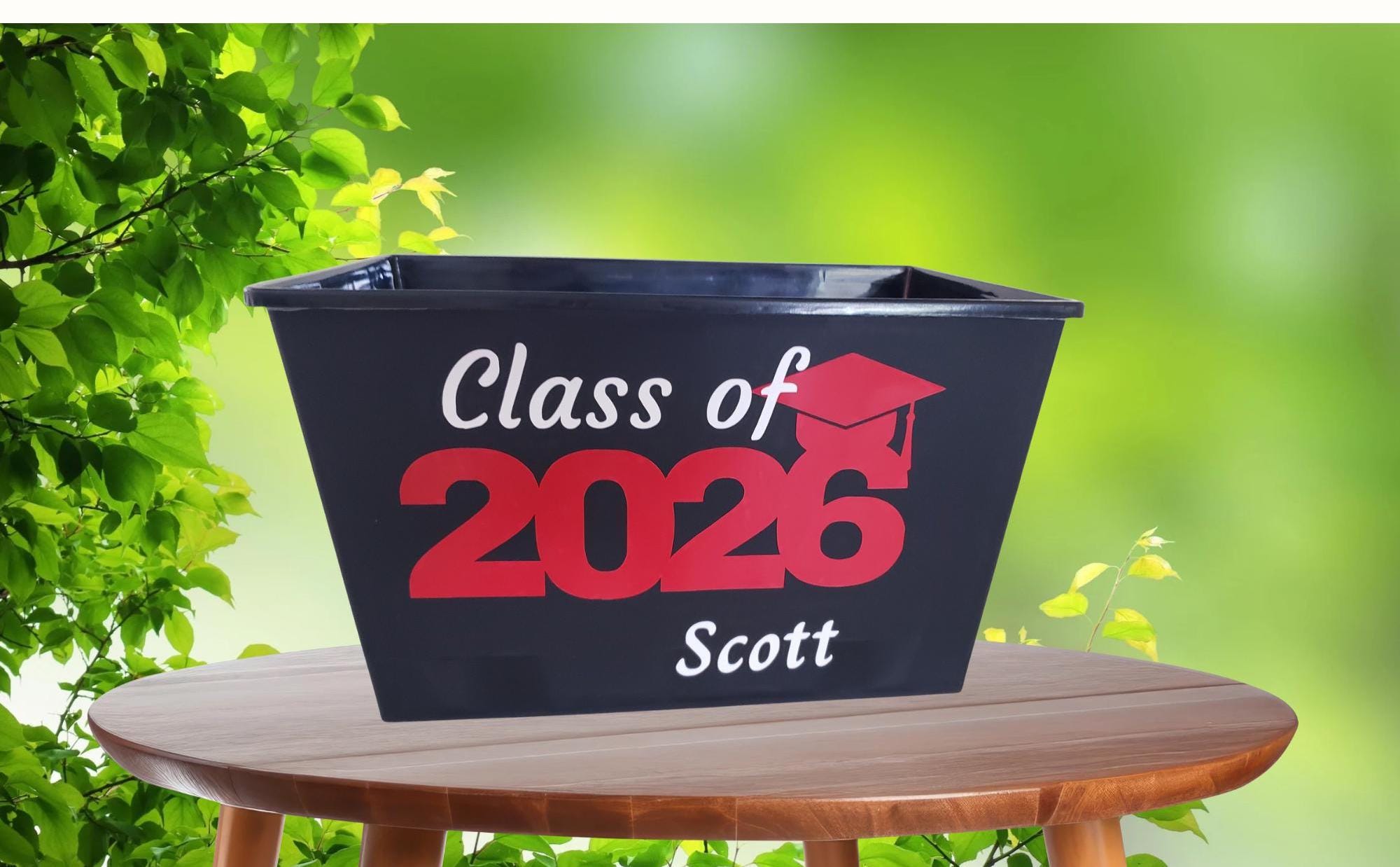Personalized Plastic Graduation Class of 2027 Name Gift Basket, Custom ...