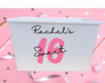 Custom 16th Birthday Bucket, Sweet 16 Basket Gift For Girls, Personalized Sweet 16 Birthday Bucket, 16th Birthday Gift for Daughter Basket