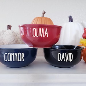 Personalized Kids Bowl, Custom Cereal Bowl, Ice cream Bowl, Name Bowl, Personalized Name Popcorn Bowl for Kids, Breakfast Bowl with Name