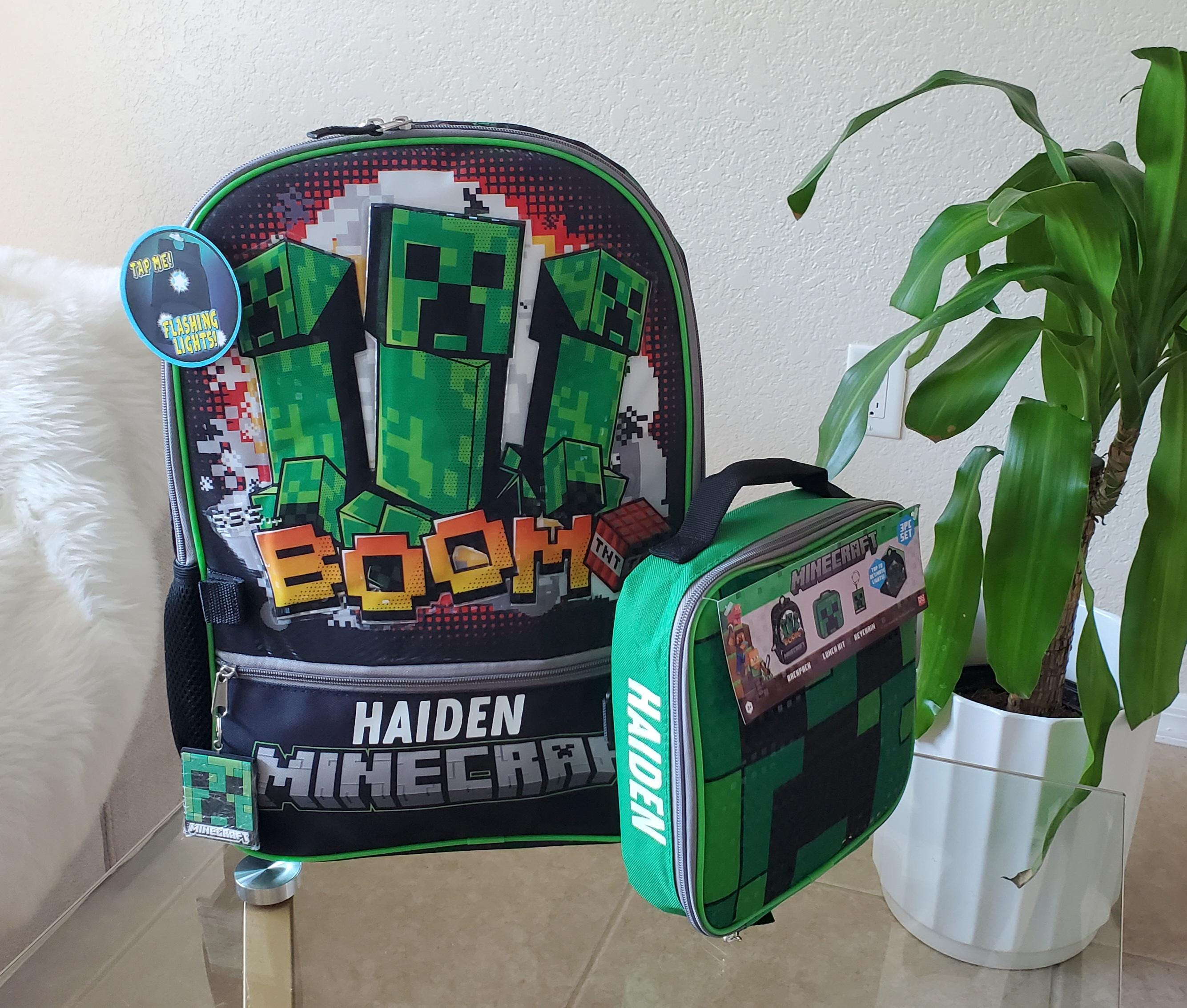 minecraft bookbag and lunch box