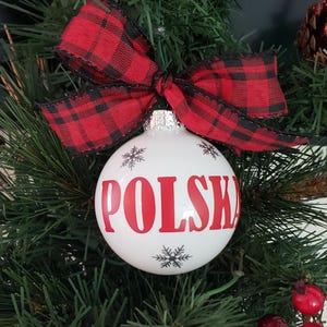 Polish Christmas Ornament, Poland Eagle Ornament, Polska Christmas Ball, Polish Heritage Gift Red White Christmas Decor Polish American Gift afbeelding 15