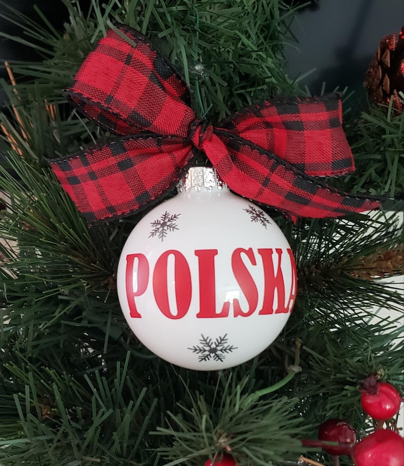 Polish Christmas Ornament, Poland Eagle Ornament, Polska Christmas Ball, Polish Heritage Gift Red White Christmas Decor Polish American Gift afbeelding 15