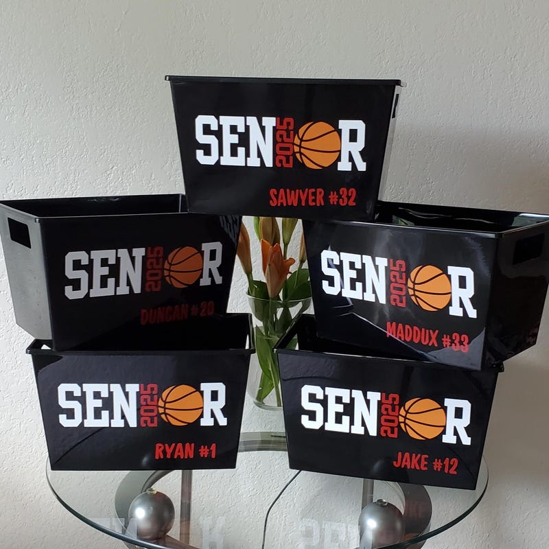 Personalized Basketball Team Buckets, Basketball Team Gift, Basketball Senior Night, Basketball Team Party, Basketball Senior,  season