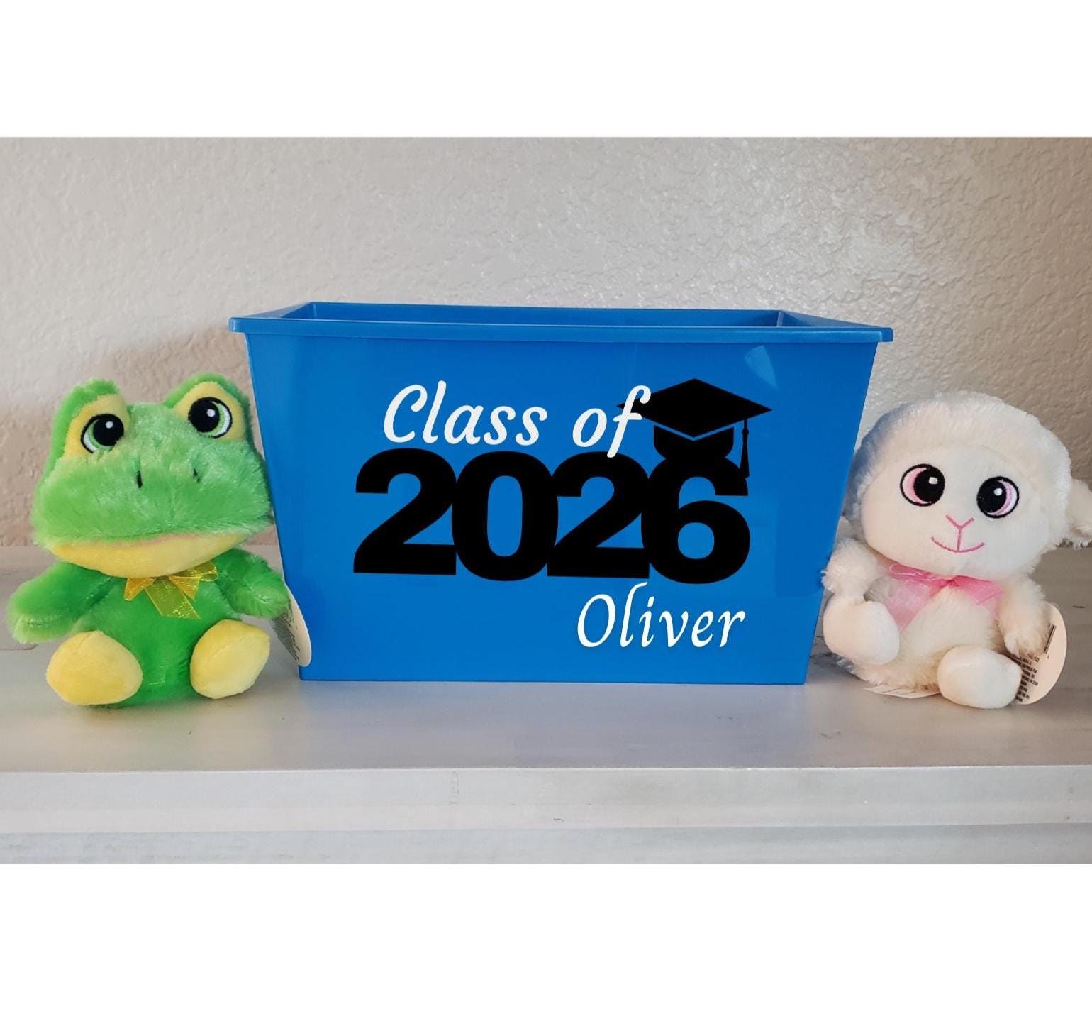 Personalized Plastic Graduation Class of 2027 Name Gift Basket, Custom ...