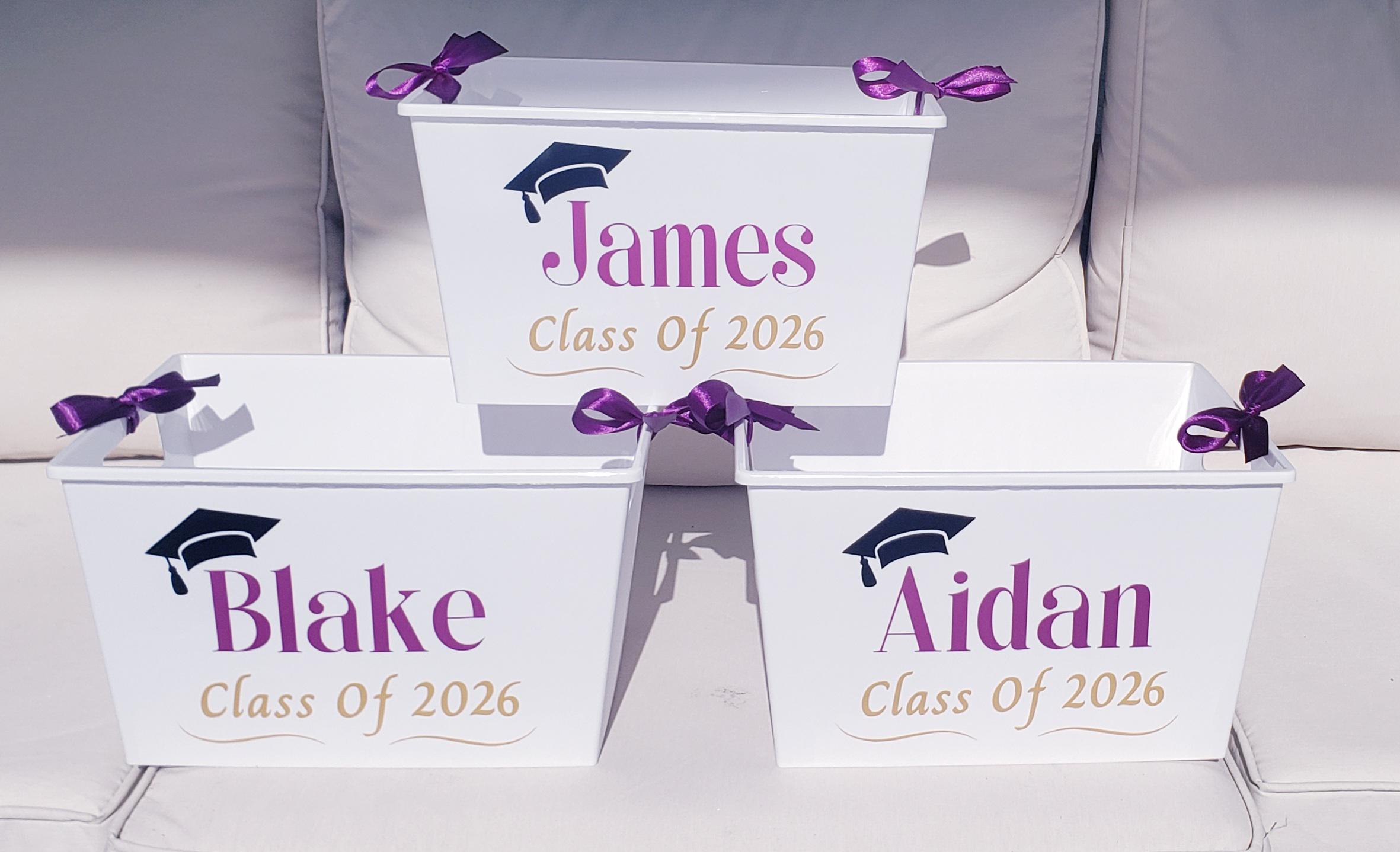 Custom High School Graduation Bucket Gift, Personalized Class of 2026 ...