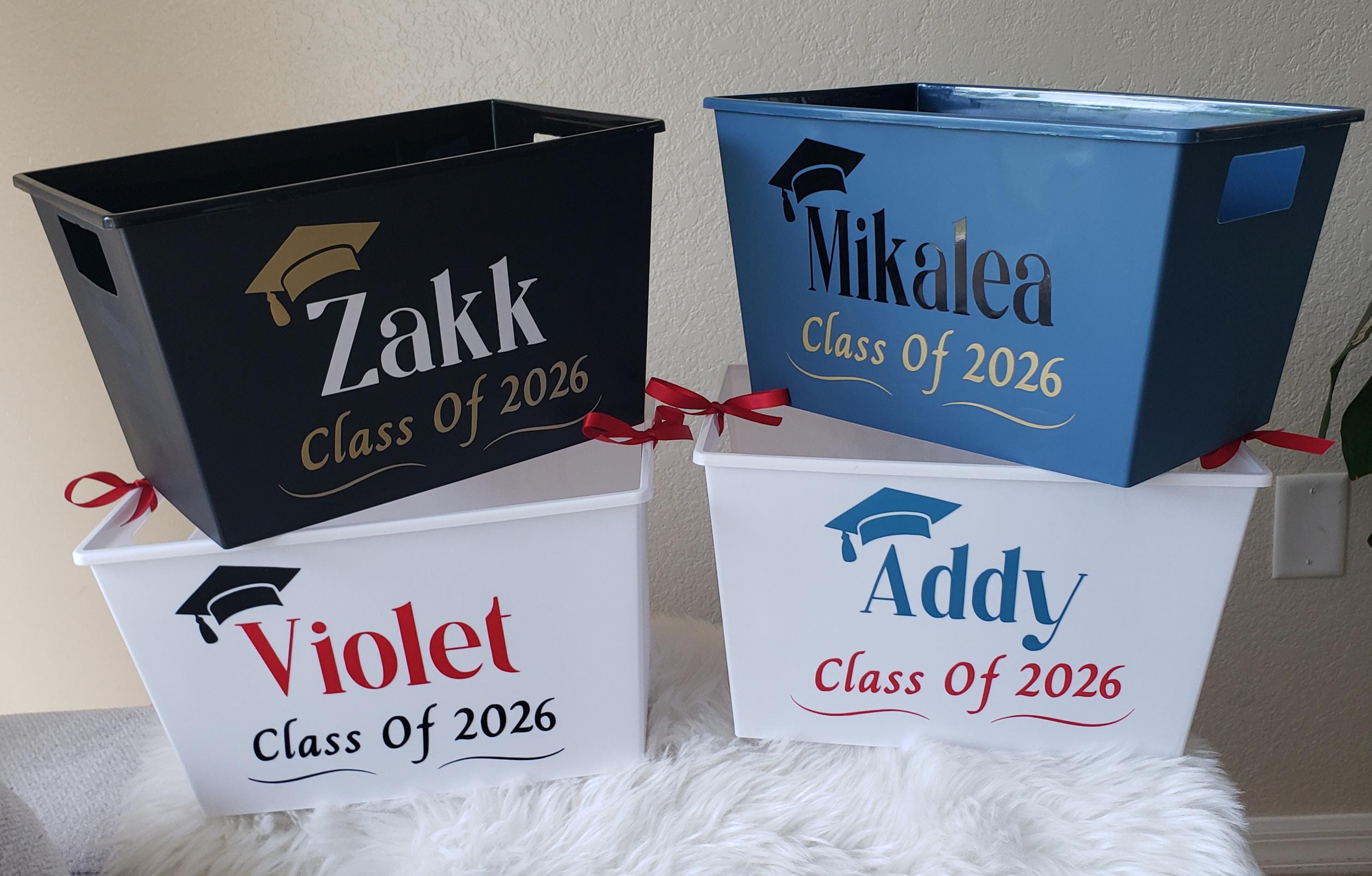 Custom High School Graduation Bucket Gift, Personalized Class of 2026 ...