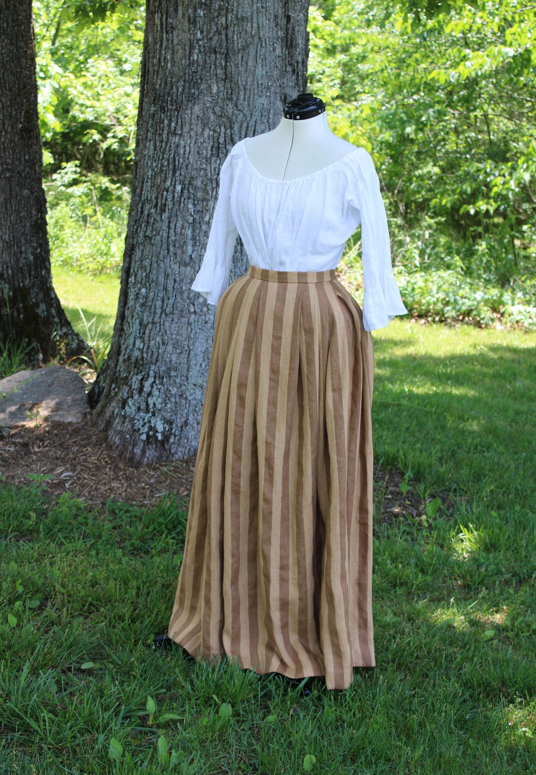18th Century Women's Linen Costume Skirt Etsy