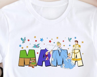 Disney Mom Shirt: Princess Mama design- Cute Family Tee