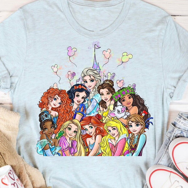 Disney Princess Shirt, Disney Vacation Shirt, Disneyland shirt, Family Vacation Shirt, Disney Watercolor Castle, Princess Fun Gift