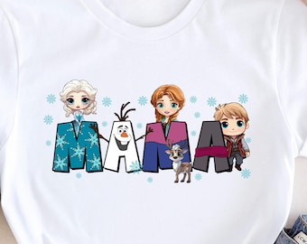 Disney Mom Shirt: Frozen Mama design- Cute Family Tee