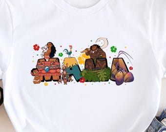 Disney Mom Shirt: Moana Mama design- Cute Family Tee
