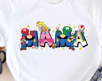 Disney Mom Shirt: Super Mario Mama design- Cute Family Tee