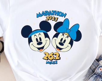 Disney Marathon 2027 Shirt: Mickey and Minnie  26.2 Miles  - Family Run Tee