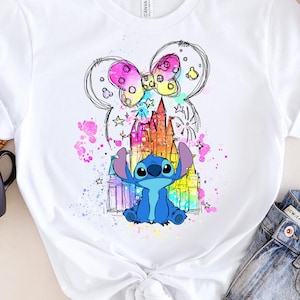 Disney Stitch Castle Shirt, Disneyland Shirt, Stitch Shirt, Magical Castle Shirt, Disney Watercolor Castle Shirt, Disney Trip Shirt
