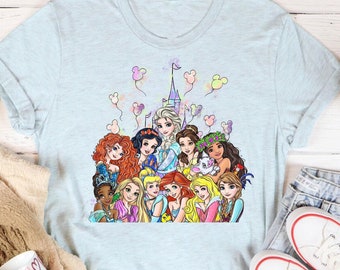 Disney Princess Shirt, Disney Vacation Shirt, Disneyland shirt, Family Vacation Shirt, Disney Watercolor Castle, Princess Fun Gift