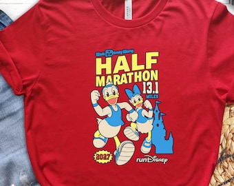 Disney Marathon 2027 Shirt: Half Marathon - Mickey and Friends - Family Run Tee