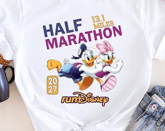 Disney Marathon 2027 Shirt: Half Marathon - Donald and Daisy Shirt - Family Run Tee