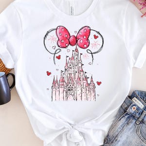Minnie Mouse Castle Shirt: Disneyland Watercolor Tee