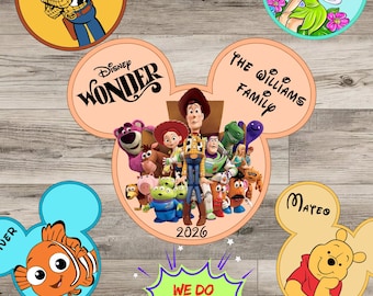 Disney Cruise Door Magnet, Personalized Toy Story Design(Custom Cabin Sign)