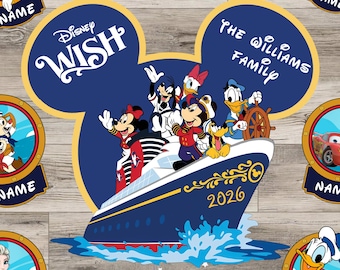 Disney Cruise Door Magnet, Personalized (Custom Cabin Sign)