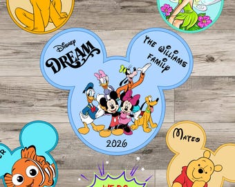 Disney Cruise Door Magnet, Personalized Mickey Design(Custom Cabin Sign)