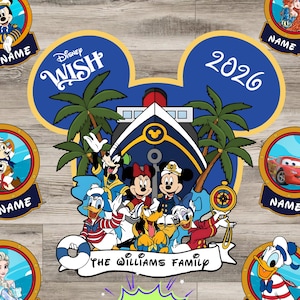 Imán para puerta de crucero de Disney, personalizado (letrero de cabina personalizado) imagen 1