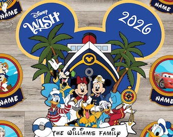 Disney Cruise Door Magnet, Personalized (Custom Cabin Sign)