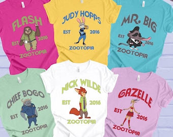 Zootopia Matching Shirts - Family Trip Group Tees