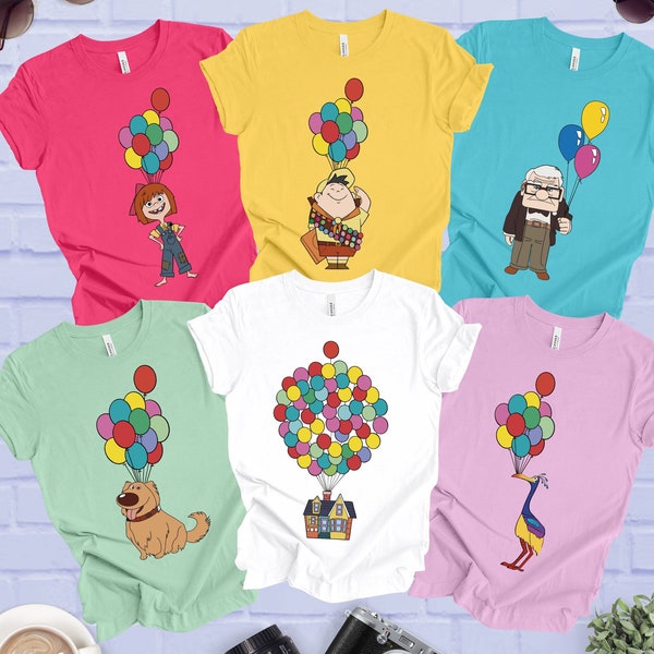 Disney Up Family Shirt, Disney Family Trip Shirt, Up Balloon Shirt, Up Movie, Carl Ellie Dug Shirt, Russel, Disney Balloon Shirt, Disney Tee