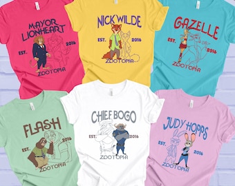 Zootopia Matching Shirts - Family Trip Group Tees