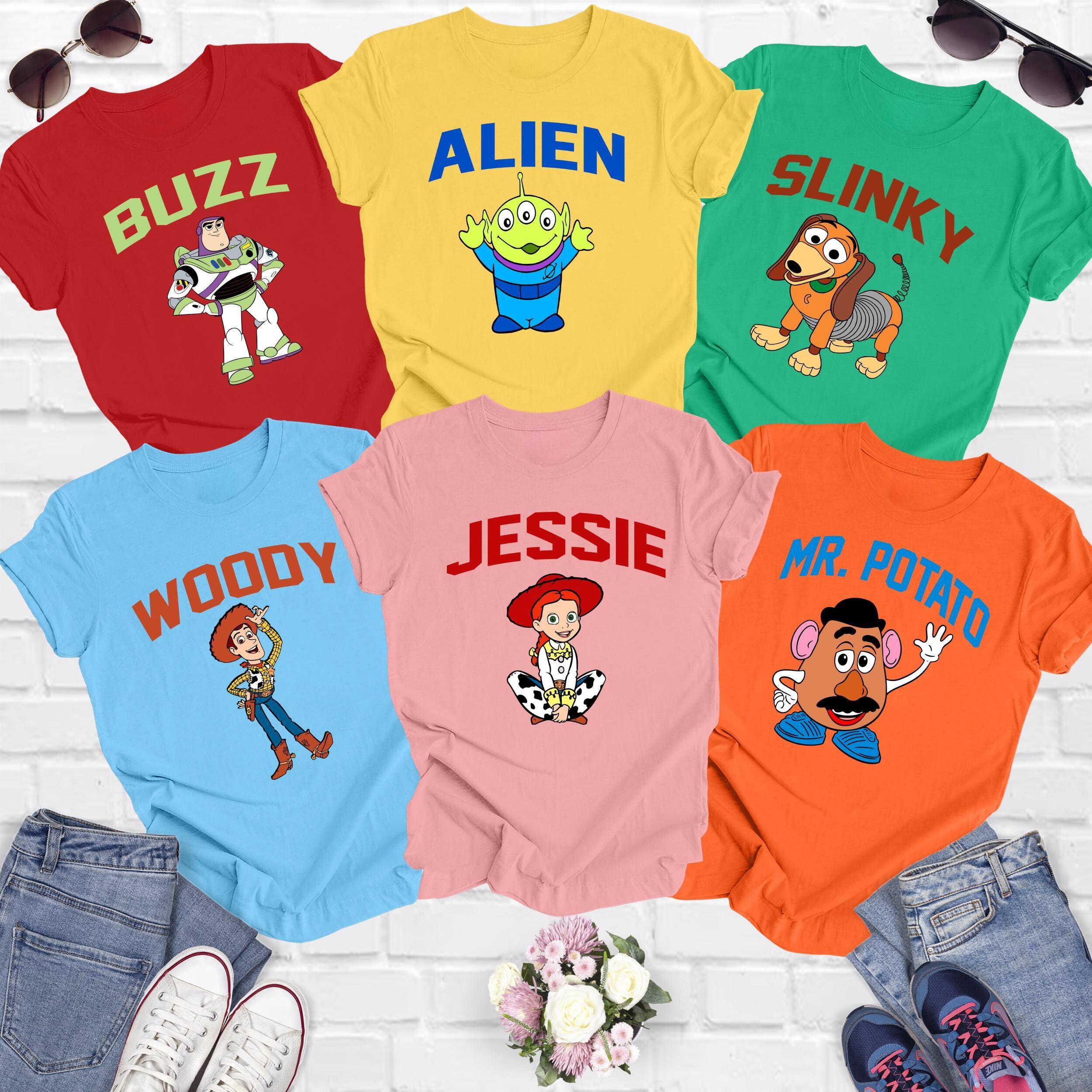 Toy Story Characters Shirt, Disneyland Trip, Customizable Cotton 