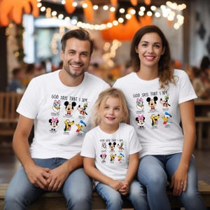 God Says That I Am Mickey Mouse and Friends Shirt, Mickey and Minnie Mouse Fan Shirt, God Says Shirt, Disney Fan Shirt image 2