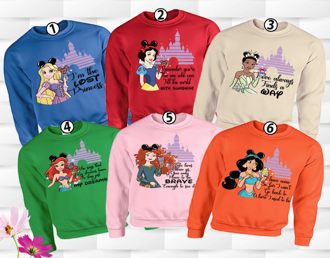 Disney Princess Sweatshirt Hoodies Disney Family Trip Hoodie Ariel