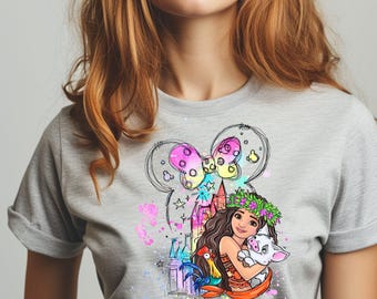 Disney Princess Moana Shirt, Disney Vacation Shirt, Disney Girl Shirt, Disney Matching Shirt, Princess Fun Gift, Princess Birthday Tee