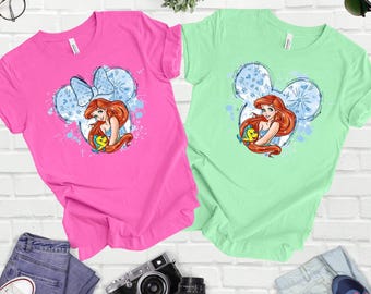 Disney Princess Ariel Shirt, Disney Vacation Shirt, Disney Girl Shirt, Disney Matching Shirt, Princess Fun Gift, Princess Birthday Tee