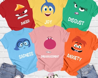 Inside Out Characters Shirts, Inside Out 2 Shirt, Inside Out Group Matching, Disneyland Trip Shirt, Inside Out Family Party Shirt
