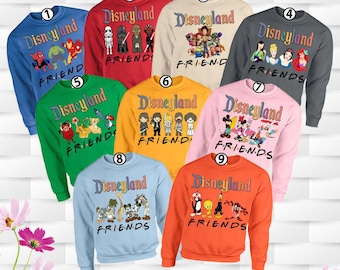 Sudadera navideña hecha a mano con personajes de Disney y sudadera con capucha para viaje a Disneyland.