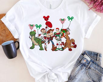 Camiseta navideña de Toy Story de Disney, regalo de Navidad de Toy Story, camiseta de vacaciones de Disney, camiseta navideña de Toy Story, diversión de Toy Story, regalo de Navidad