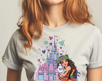 Disney Princess Moana Shirt, Disney Vacation Shirt, Disney Girl Shirt, Disney Matching Shirt, Princess Fun Gift, Princess Birthday Tee