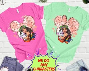 Disney Princess Moana Shirt, Disney Vacation Shirt, Disney Girl Shirt, Disney Matching Shirt, Princess Fun Gift, Princess Birthday Tee