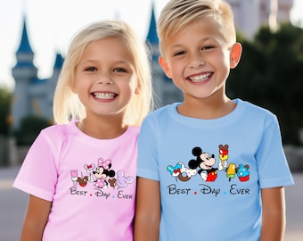 Disney Mickey and Friends Shirt, Colorful Cartoon Characters (Unisex S-XXL)