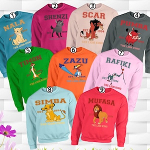 Disney Lion King Sweatshirt & Hoodies, Disney Family Trip Hoodie, Zazu Sweatshirt, Rafiki Hoodie, Lion King Fun Gift
