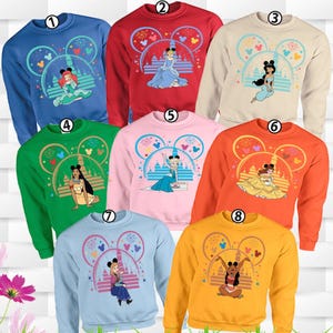 Disney Princess Sweatshirt & Hoodies, Disney Family Trip Hoodie, Belle Sweatshirt, Elsa Hoodie, Princess Fun Gift